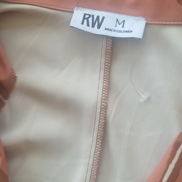 Casual, Cruise Short Jumper By RW&CO. Rust Brown Short Romper Accents Sz M - Picture 6 of 12